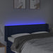 Tăblie de pat cu LED, albastru, 147x16x78/88 cm, textil - WALTI WALTI
