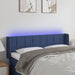 Tăblie de pat cu LED, albastru, 147x16x78/88 cm, textil - WALTI WALTI