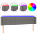 Tăblie de pat cu LED, gri închis, 163x16x78/88 cm, textil - WALTI WALTI