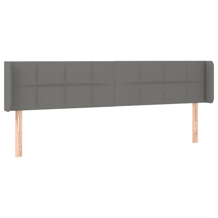 Tăblie de pat cu LED, gri închis, 163x16x78/88 cm, textil - WALTI WALTI