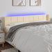 Tăblie de pat cu LED, crem, 163x16x78/88 cm, textil - WALTI WALTI