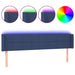 Tăblie de pat cu LED, albastru, 163x16x78/88 cm, textil - WALTI WALTI