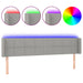 Tăblie de pat cu LED, gri deschis, 203x16x78/88 cm, textil - WALTI WALTI