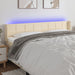 Tăblie de pat cu LED, crem, 203x16x78/88 cm, textil - WALTI WALTI