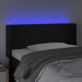 Tăblie de pat cu LED, negru, 83x16x78/88 cm, catifea - WALTI WALTI
