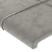 Tăblie de pat cu LED, gri deschis, 103x16x78/88 cm, catifea - WALTI WALTI