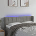 Tăblie de pat cu LED, gri deschis, 147x16x78/88 cm, catifea - WALTI WALTI
