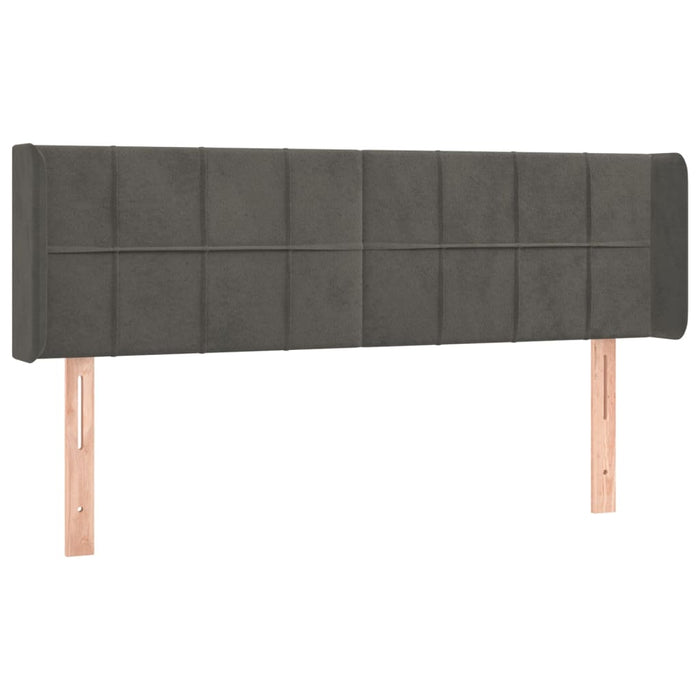 Tăblie de pat cu LED, gri închis, 147x16x78/88 cm, catifea - WALTI WALTI