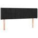Tăblie de pat cu LED, negru, 147x16x78/88 cm, catifea - WALTI WALTI