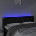 Tăblie de pat cu LED, negru, 147x16x78/88 cm, catifea - WALTI WALTI