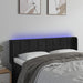Tăblie de pat cu LED, negru, 147x16x78/88 cm, catifea - WALTI WALTI