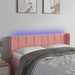 Tăblie de pat cu LED, roz, 147x16x78/88 cm, catifea - WALTI WALTI