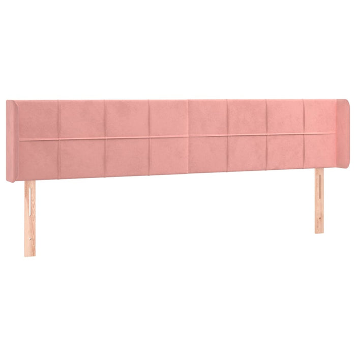 Tăblie de pat cu LED, roz, 163x16x78/88 cm, catifea - WALTI WALTI