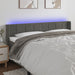 Tăblie de pat cu LED gri închis 183x16x78/88 cm catifea - WALTI WALTI