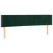 Tăblie de pat cu LED, verde închis, 183x16x78/88 cm, catifea - WALTI WALTI