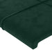 Tăblie de pat cu LED, verde închis, 183x16x78/88 cm, catifea - WALTI WALTI