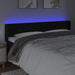 Tăblie de pat cu LED, negru, 203x16x78/88 cm, catifea - WALTI WALTI