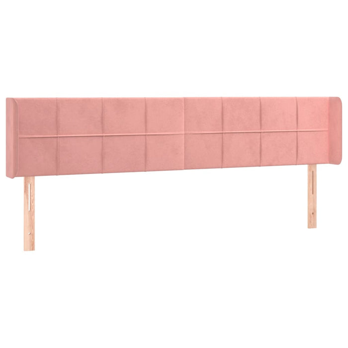 Tăblie de pat cu LED, roz, 203x16x78/88 cm, catifea - WALTI WALTI