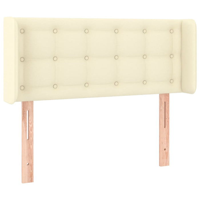 Tăblie de pat cu LED, crem, 93x16x78/88 cm, piele ecologică - WALTI WALTI