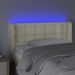 Tăblie de pat cu LED, crem, 93x16x78/88 cm, piele ecologică - WALTI WALTI