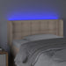 Tăblie de pat cu LED, cappuccino, 93x16x78/88cm piele ecologică - WALTI WALTI