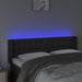 Tăblie de pat cu LED, negru, 147x16x78/88 cm, piele ecologică - WALTI WALTI