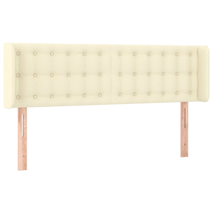 Tăblie de pat cu LED, crem, 147x16x78/88 cm, piele ecologică - WALTI WALTI
