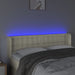 Tăblie de pat cu LED, crem, 147x16x78/88 cm, piele ecologică - WALTI WALTI