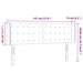 Tăblie de pat cu LED, crem, 147x16x78/88 cm, piele ecologică - WALTI WALTI