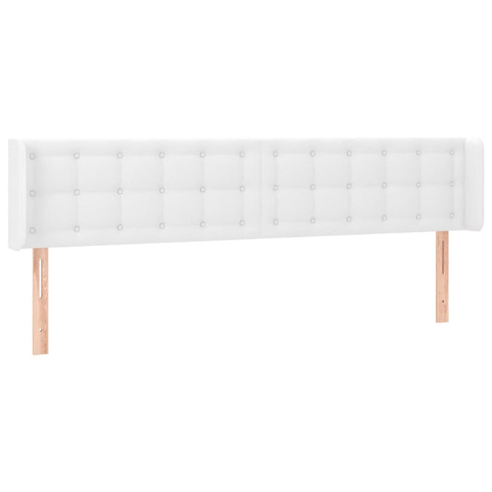 Tăblie de pat cu LED, alb, 163x16x78/88 cm, piele ecologică - WALTI WALTI