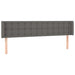 Tăblie de pat cu LED, gri, 183x16x78/88 cm, piele ecologică - WALTI WALTI