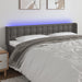 Tăblie de pat cu LED, gri, 183x16x78/88 cm, piele ecologică - WALTI WALTI