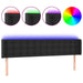Tăblie de pat cu LED, negru, 203x16x78/88 cm, piele ecologică - WALTI WALTI