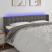 Tăblie de pat cu LED, gri, 203x16x78/88 cm, piele ecologică - WALTI WALTI