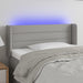 Tăblie de pat cu LED, gri deschis, 83x16x78/88 cm, textil - WALTI WALTI
