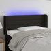Tăblie de pat cu LED, negru, 83x16x78/88 cm, textil - WALTI WALTI