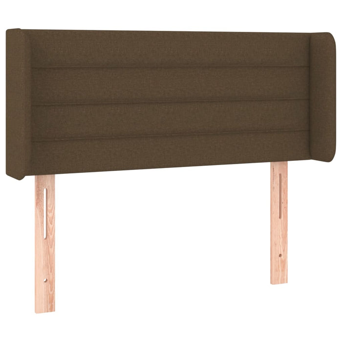 Tăblie de pat cu LED, maro închis, 83x16x78/88 cm, textil - WALTI WALTI
