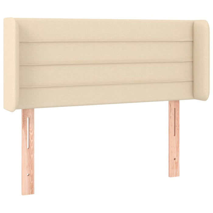 Tăblie de pat cu LED, crem, 93x16x78/88 cm, textil WALTI
