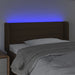 Tăblie de pat cu LED, maro închis, 103x16x78/88 cm, textil - WALTI WALTI