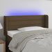 Tăblie de pat cu LED, maro închis, 103x16x78/88 cm, textil - WALTI WALTI