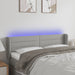 Tăblie de pat cu LED, gri deschis, 147x16x78/88 cm, textil - WALTI WALTI