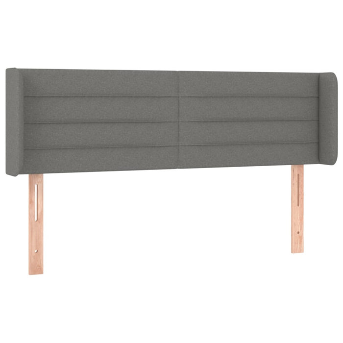 Tăblie de pat cu LED, gri închis, 147x16x78/88 cm, textil - WALTI WALTI