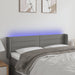 Tăblie de pat cu LED, gri închis, 147x16x78/88 cm, textil - WALTI WALTI