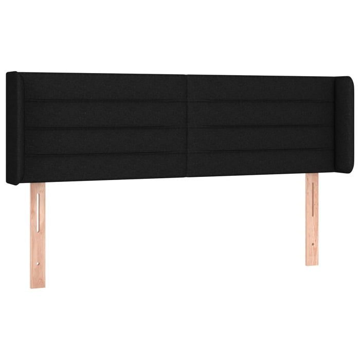Tăblie de pat cu LED, negru, 147x16x78/88 cm, textil - WALTI WALTI