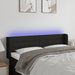Tăblie de pat cu LED, negru, 147x16x78/88 cm, textil - WALTI WALTI