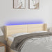 Tăblie de pat cu LED, crem, 147x16x78/88 cm, textil - WALTI WALTI