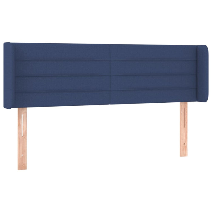 Tăblie de pat cu LED, albastru, 147x16x78/88 cm, textil - WALTI WALTI