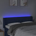 Tăblie de pat cu LED, albastru, 147x16x78/88 cm, textil - WALTI WALTI