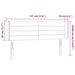 Tăblie de pat cu LED, albastru, 147x16x78/88 cm, textil - WALTI WALTI
