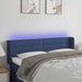Tăblie de pat cu LED, albastru, 147x16x78/88 cm, textil - WALTI WALTI
